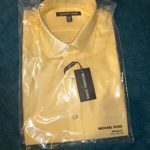 Michael Kors Men's Dress Shirt in Vibrant Yellow